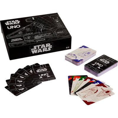 Mattel UNO Star Wars Schematics Card Game - 2-10 Players Mattel UNO Star Wars Schematics Card Game - 2-10 Players