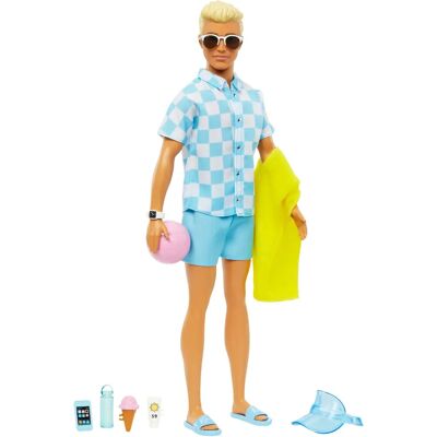 Barbie Blonde Ken Doll - Beach Accessories - Doll Barbie Blonde Ken Doll - Beach Accessories - Doll