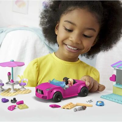Ensemble de construction Mega Bloks Barbie Cabriolet et stand à glace - Jouet pour enfants - Publicité Ensemble de construction Mega Bloks Barbie Cabriolet et stand à glace - Jouet pour enfants - Publicité
