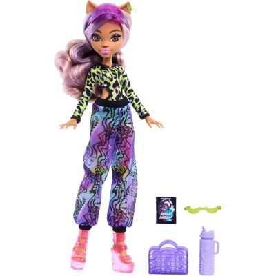 Bambola Giorno in Spiaggia Monster High Clawdeen Wolf - Bambola, Outfit, Occhiali Bambola Giorno in Spiaggia Monster High Clawdeen Wolf - Bambola, Outfit, Occhiali