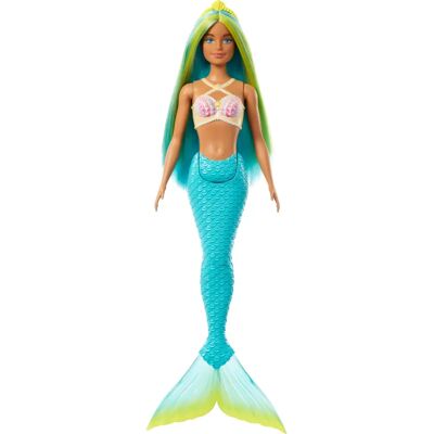 Barbie Dreamtopia Mermaid Doll - Mermaid Doll with Fantasy Hair in blue and yellow with Headband - Doll Barbie Dreamtopia Mermaid Doll - Mermaid Doll with Fantasy Hair in blue and yellow with Headband - Doll