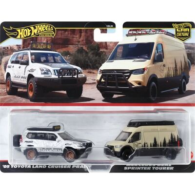 Zestaw terenowy Hot Wheels Mercedes-Benz Sprinter i Land Cruiser Prado Zestaw terenowy Hot Wheels Mercedes-Benz Sprinter i Land Cruiser Prado