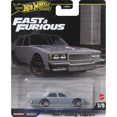 Hot Wheels Cinza 1987 Chevy Caprice - Carro de Brinquedo Velozes & Furiosos Hot Wheels Cinza 1987 Chevy Caprice - Carro de Brinquedo Velozes & Furiosos