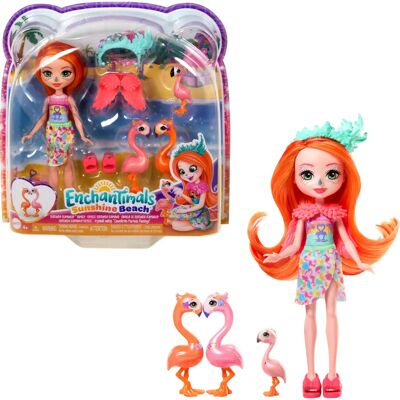 Muñeca Enchantimals - Familia Flamenco Isla Sunshine - Muñeca, Gato, Mascota Muñeca Enchantimals - Familia Flamenco Isla Sunshine - Muñeca, Gato, Mascota