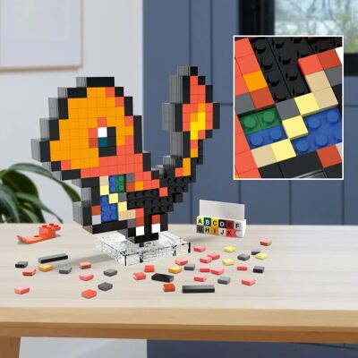 Mattel Charmander Pixel Art Baukasten - Konstruktionsspielzeug Mattel Charmander Pixel Art Baukasten - Konstruktionsspielzeug