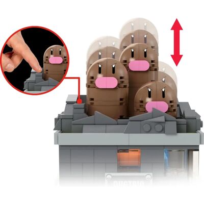 Mega HTH73 Pokémon Building Toy - 350 Pieces, Motion Dugtrio Mega HTH73 Pokémon Building Toy - 350 Pieces, Motion Dugtrio