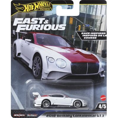 Hot Wheels Bentley Continental GT3 - Carro de brinquedo Fast & Furious Hot Wheels Bentley Continental GT3 - Carro de brinquedo Fast & Furious