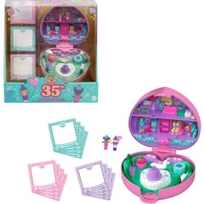 Polly Pocket HWP20 toy playset - Collectible 35th Anniversary Party Time Stamper Polly Pocket HWP20 toy playset - Collectible 35th Anniversary Party Time Stamper