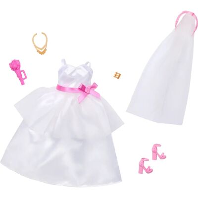 Barbie HWV76 Doll Accessories - Doll Dress & Bridal Pack Barbie HWV76 Doll Accessories - Doll Dress & Bridal Pack