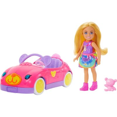 Barbie Chelsea Modelo - Set de Muñeca y Coche de Osito para Niños 3+ Barbie Chelsea Modelo - Set de Muñeca y Coche de Osito para Niños 3+