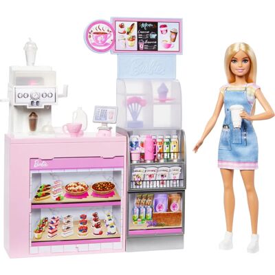 Set di Gioco Coffee Shop Barbie di Mattel - Bambola & Accessori Set di Gioco Coffee Shop Barbie di Mattel - Bambola & Accessori