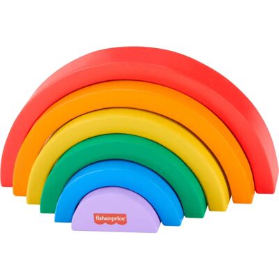 Fisher-Price Arcobaleno impilabile in legno - Giocattolo Fisher-Price Arcobaleno impilabile in legno - Giocattolo