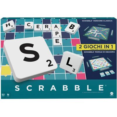 Mattel Scrabble - Clásico y Palabras en Equipo - Juego de Mesa Mattel Scrabble - Clásico y Palabras en Equipo - Juego de Mesa