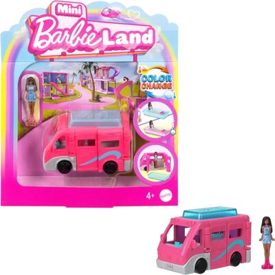 Mattel Mini BarbieLand Puppe & Dreamcamper mit Farbwechsel-Pool - Figuren Mattel Mini BarbieLand Puppe & Dreamcamper mit Farbwechsel-Pool - Figuren