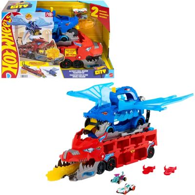 Hot Wheels City Ultimate Dual Dragon Transporter - Toy Vehicle Set Hot Wheels City Ultimate Dual Dragon Transporter - Toy Vehicle Set