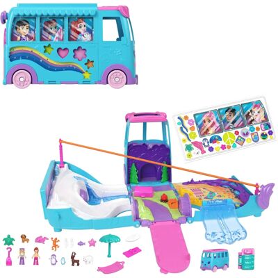Polly Pocket JCC22 Toy Playset - Transforming Camper Van, Pets & Accessories Polly Pocket JCC22 Toy Playset - Transforming Camper Van, Pets & Accessories