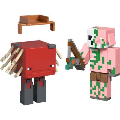 Figura giocattolo per bambini Minecraft JCN56 - Pack di 2 Minecraft Core Figura giocattolo per bambini Minecraft JCN56 - Pack di 2 Minecraft Core