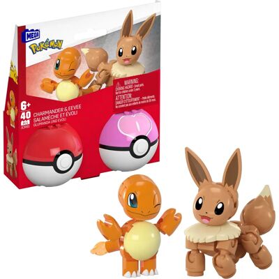 Mattel Mega Pokemon Charmander Eevee - Byggelegetøj - Pokémon Type Mattel Mega Pokemon Charmander Eevee - Byggelegetøj - Pokémon Type