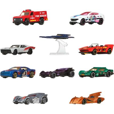 Hot Wheels JCT91 Veículo de Brinquedo - Conjunto de 10 Carros Batman - 2025 Hot Wheels JCT91 Veículo de Brinquedo - Conjunto de 10 Carros Batman - 2025