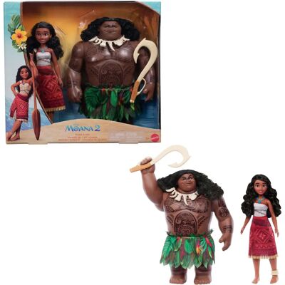 Ensemble de deux poupées Disney Moana 2 - Moana et Maui avec accessoires - Publicité Ensemble de deux poupées Disney Moana 2 - Moana et Maui avec accessoires - Publicité