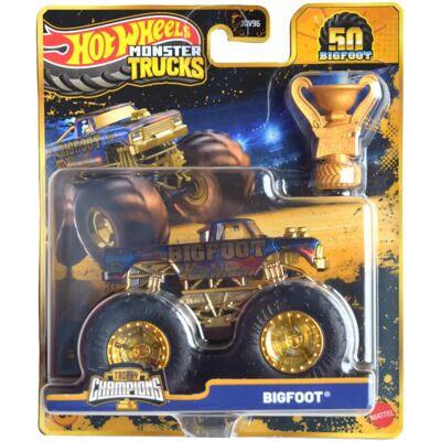Mattel Hot Wheels - Monster Trucks 1-64 Bigfoot Trophy Champions - Spielzeug Mattel Hot Wheels - Monster Trucks 1-64 Bigfoot Trophy Champions - Spielzeug