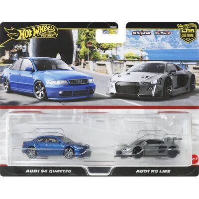 Zestaw zabawek Hot Wheels Audi S4 Quattro i R8 LMS Zestaw zabawek Hot Wheels Audi S4 Quattro i R8 LMS
