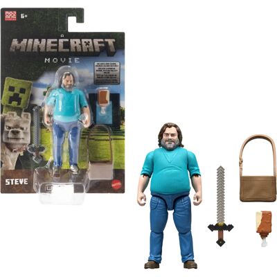 Mattel Minecraft Steve Action Figure - 10 cm - Movie Series Mattel Minecraft Steve Action Figure - 10 cm - Movie Series