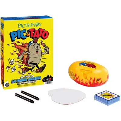 Mattel Games - Pictionary PIC-Tato, Italienisches heißer Kartoffelspiel mit Hinweisen, wiederlösbare Marker und Tafeln - Brettspiel Mattel Games - Pictionary PIC-Tato, Italienisches heißer Kartoffelspiel mit Hinweisen, wiederlösbare Marker und Tafeln - Brettspiel