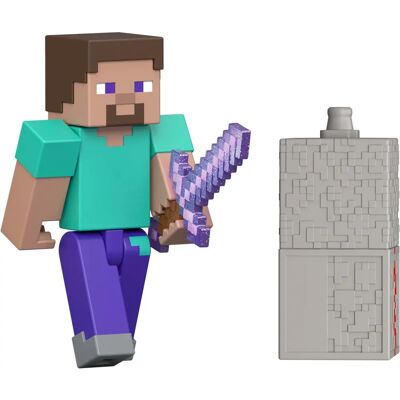 Mattel Minecraft JJR85 Steve con energia di Redstone - Figura Mattel Minecraft JJR85 Steve con energia di Redstone - Figura
