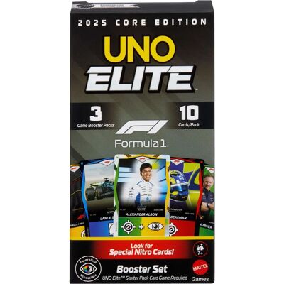 Mattel Formula 1 UNO Elite F1 Booster-Set Kartenspiel - Rennspiel-Erweiterung Mattel Formula 1 UNO Elite F1 Booster-Set Kartenspiel - Rennspiel-Erweiterung
