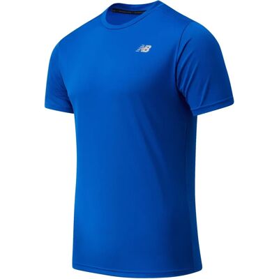New Balance CORE RUN SHORT SLEEVES Blau T-Shirt - T-Shirt New Balance CORE RUN SHORT SLEEVES Blau T-Shirt - T-Shirt