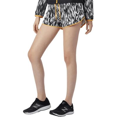 New Balance Short Imprimé Fast Flight Split Blanc Noir - Short - Publicité New Balance Short Imprimé Fast Flight Split Blanc Noir - Short - Publicité