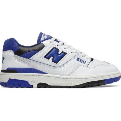 New Balance 550 Blanc Bleu - Baskets en Cuir Massif - Chaussure de Sport - Publicité New Balance 550 Blanc Bleu - Baskets en Cuir Massif - Chaussure de Sport - Publicité
