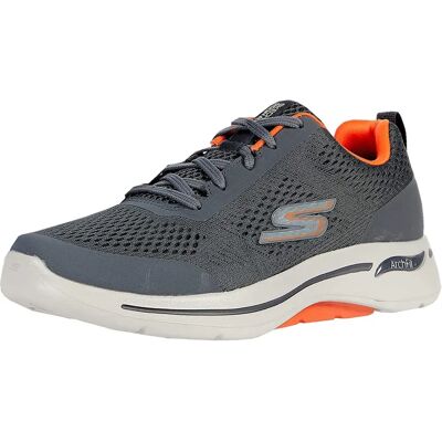 Skechers Charcoal/Orange Arch Fit Trainers - Unterstützung für lange Spaziergänge Skechers Charcoal/Orange Arch Fit Trainers - Unterstützung für lange Spaziergänge