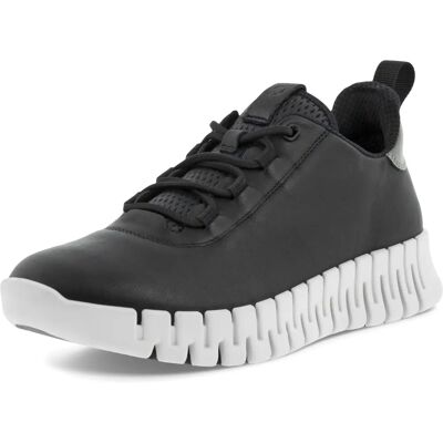 ECCO Femme Gruuv Chaussures en Cuir avec Lacets Élastiques - Noir Gris Clair - 6.5-7 UK - Publicité ECCO Femme Gruuv Chaussures en Cuir avec Lacets Élastiques - Noir Gris Clair - 6.5-7 UK - Publicité