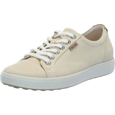 Ecco Baskets Soft 7 - Cuir - Crème - Baskets - Publicité Ecco Baskets Soft 7 - Cuir - Crème - Baskets - Publicité