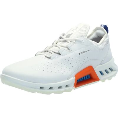 Ecco C4 Zapatos de Golf Impermeables y Transpirables - Blanco/Azul Mazarine Ecco C4 Zapatos de Golf Impermeables y Transpirables - Blanco/Azul Mazarine