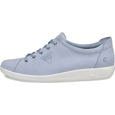 Ecco Soft 2 Läder Dam Sneakers - Blå - Skor Ecco Soft 2 Läder Dam Sneakers - Blå - Skor