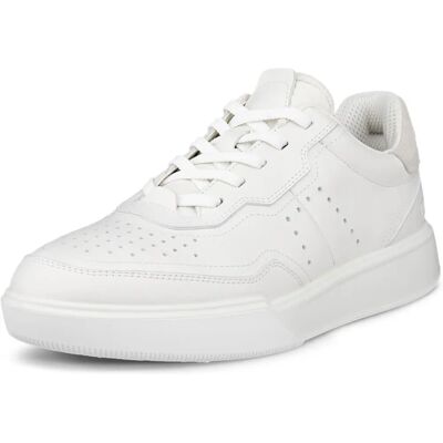 Ecco Street Court Sneakers - Wit/Blauw - Casual Schoen Ecco Street Court Sneakers - Wit/Blauw - Casual Schoen