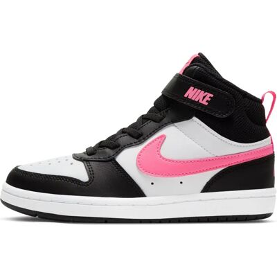 Nike Court Borough Mid 2 unisex noir/blanc/rose - Baskets Nike Court Borough Mid 2 unisex noir/blanc/rose - Baskets