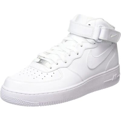 Nike Air Force 1 Mid Triple White Femme - Chaussures - Publicité Nike Air Force 1 Mid Triple White Femme - Chaussures - Publicité