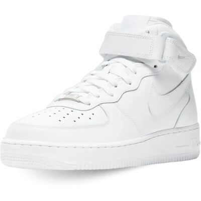 Nike Air Force 1 Mid Triple White - Baskets - Publicité Nike Air Force 1 Mid Triple White - Baskets - Publicité