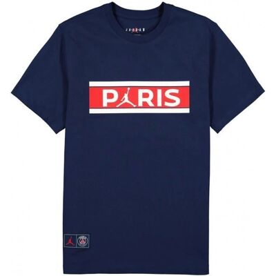 Jordan M J PSG Wordmark Tee - Niebieski - L - Mężczyzna - T-shirt Jordan M J PSG Wordmark Tee - Niebieski - L - Mężczyzna - T-shirt