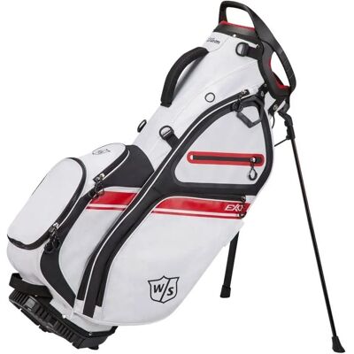Wilson Staff Exo II Bolsa de golf - Blanco/Negro/Rojo - Bolsa de golf Wilson Staff Exo II Bolsa de golf - Blanco/Negro/Rojo - Bolsa de golf