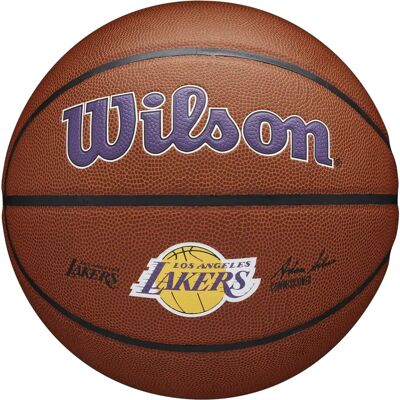 Wilson LA Lakers Größe 7 Basketball - Robuster Outdoor-Ball Wilson LA Lakers Größe 7 Basketball - Robuster Outdoor-Ball