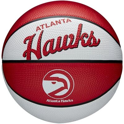Mini basketball Wilson Atlanta Hawks - Extérieur rétro - Adultes - Publicité Mini basketball Wilson Atlanta Hawks - Extérieur rétro - Adultes - Publicité