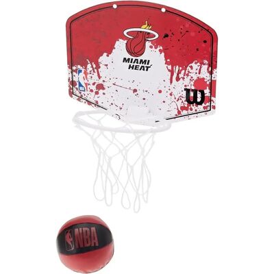 Wilson Miami Heat Mini Kosz - Unisex Czerwony Panel do Koszykówki Wilson Miami Heat Mini Kosz - Unisex Czerwony Panel do Koszykówki