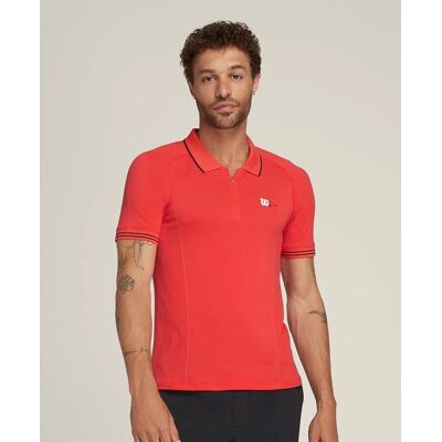 Wilson Series Seamless Polo - Tennispolo voor heren - Rood XL Wilson Series Seamless Polo - Tennispolo voor heren - Rood XL