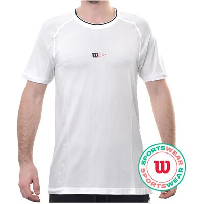 Wilson Players Seamless Crew - Λευκό/Μαύρο Μπλουζάκι Wilson Players Seamless Crew - Λευκό/Μαύρο Μπλουζάκι