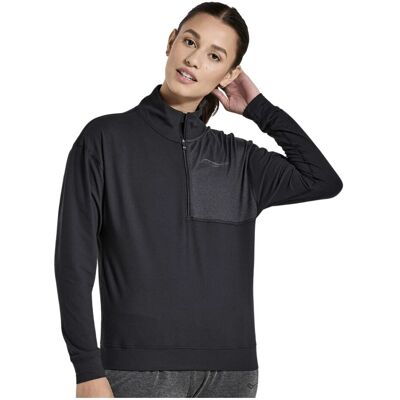 Saucony Svart Sunday 1/4 Zip Jacka - Sport & Casual Saucony Svart Sunday 1/4 Zip Jacka - Sport & Casual